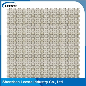Crema Marfil Marble Polished Dogbone Marble Mosaic Tiles