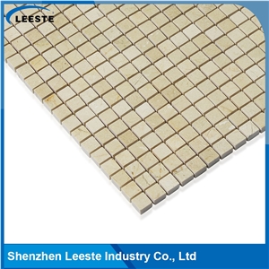 Crema Marfil Marble Polished Square 0.5"X0.5"Mm Marble Mosaic Tiles