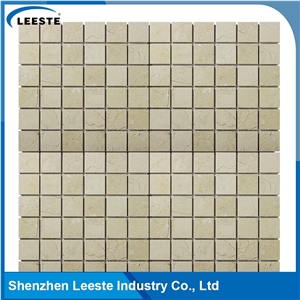 Crema Marfil Marble Polished Square 2"X2"Mm Marble Mosaic Tiles