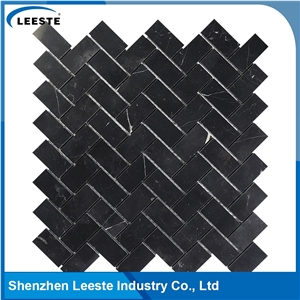 Herringbone Pattern Marble 1"X2" Mosaic Tile in China