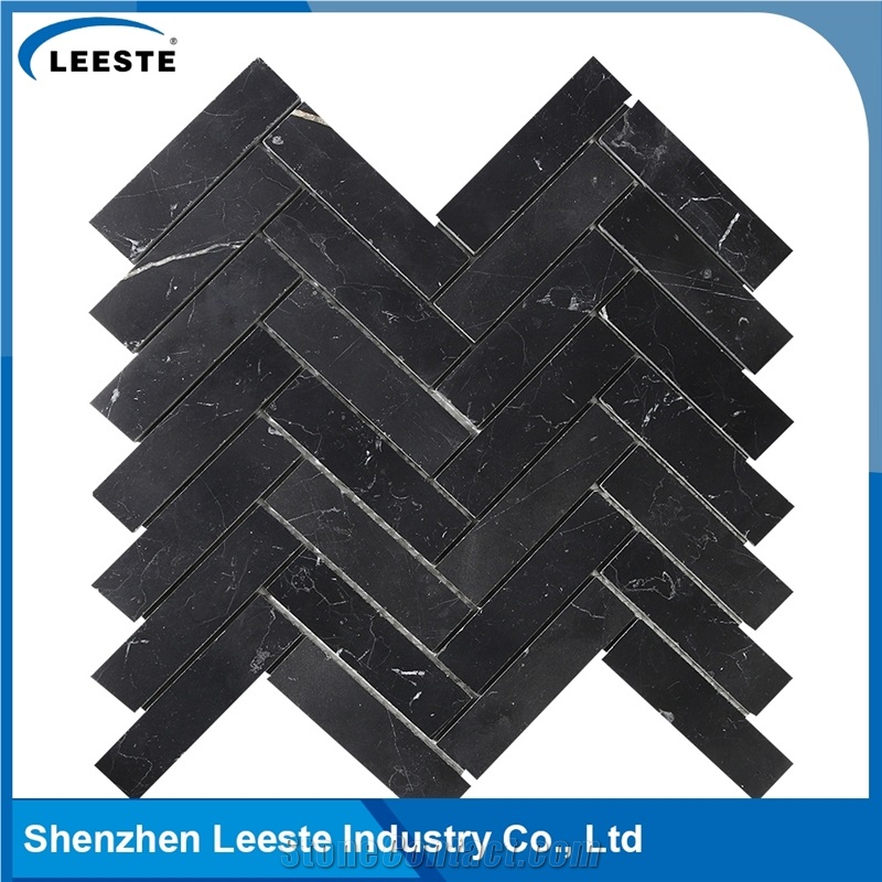 Herringbone Pattern Marble 1"X4" Mosaic Tile in China