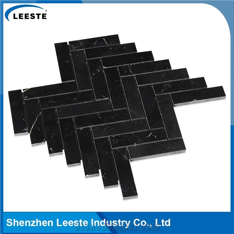 Herringbone Pattern Marble 1"X4" Mosaic Tile in China