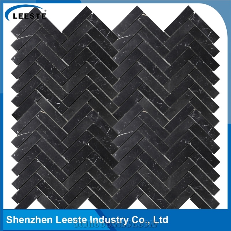 Herringbone Pattern Marble 1"X4" Mosaic Tile in China