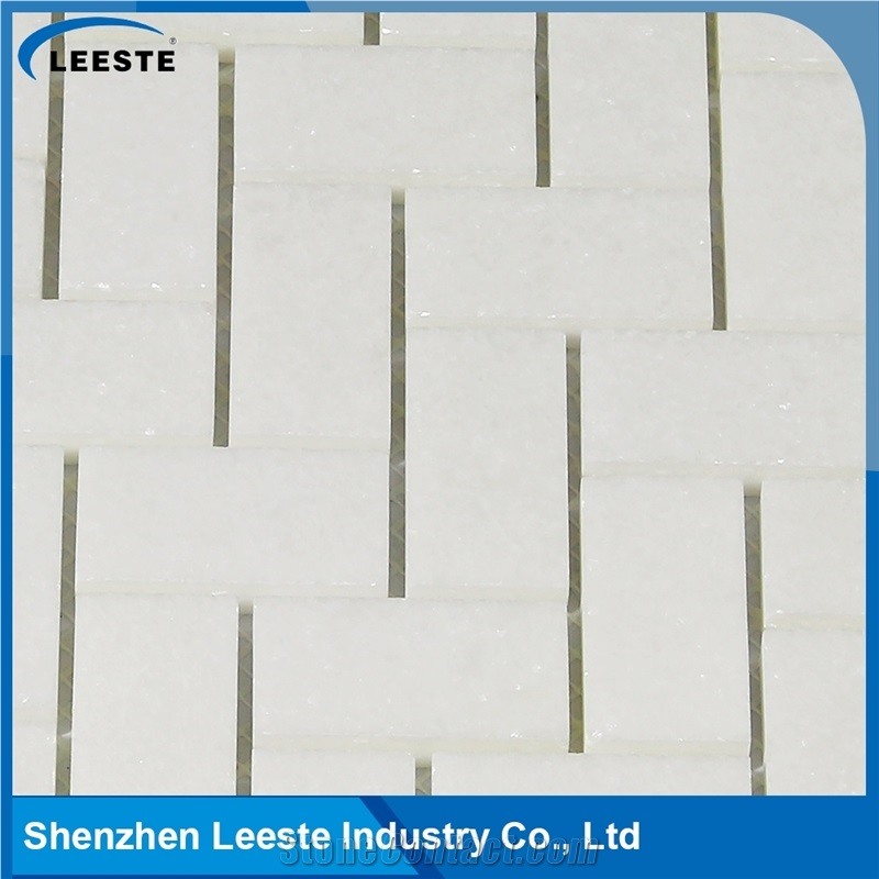 High Quality Popular Herringbone 1"X2" Thassos Marble Tile