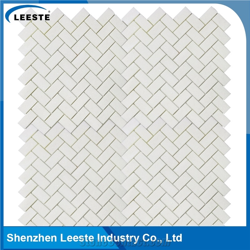 High Quality Popular Herringbone 1"X2" Thassos Marble Tile