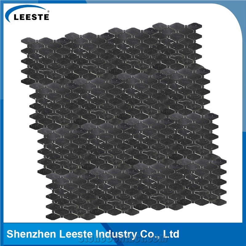 Honed Arabesque Long Octagon Pattern Mosaic Tile