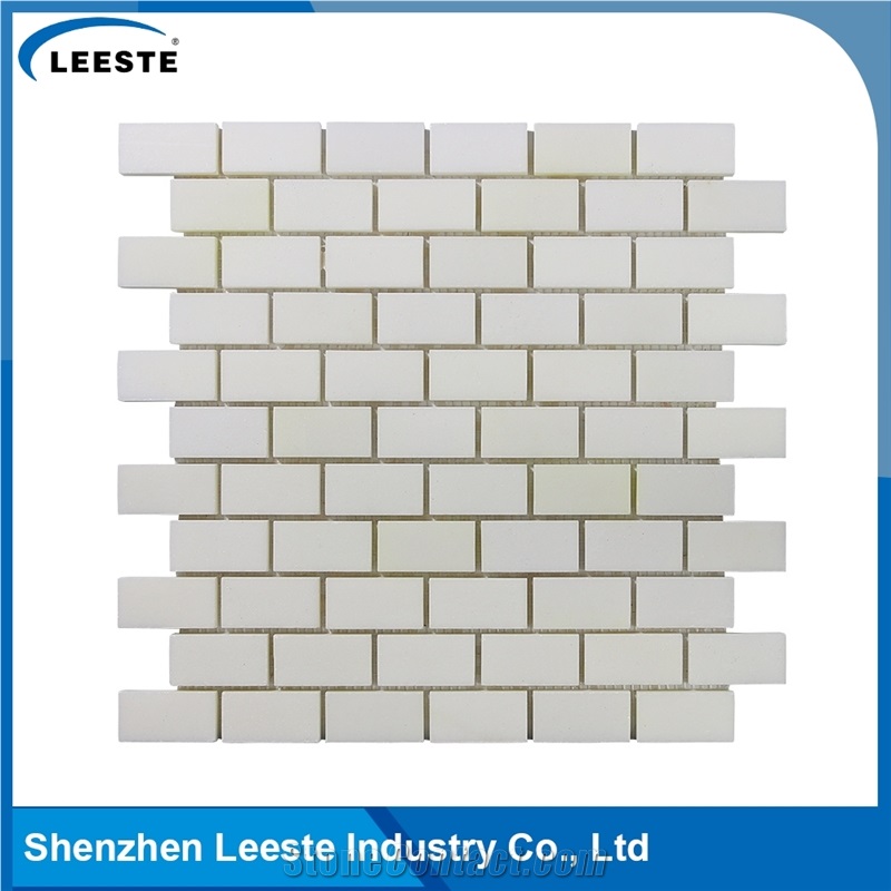 Marble 1"X2" Brick Royal White Mosaic Tile for Wall or Floor