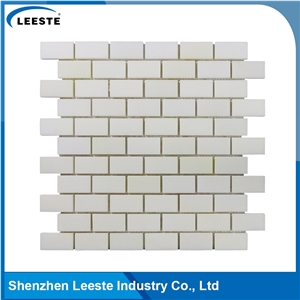 Marble 1"X2" Brick Royal White Mosaic Tile for Wall or Floor