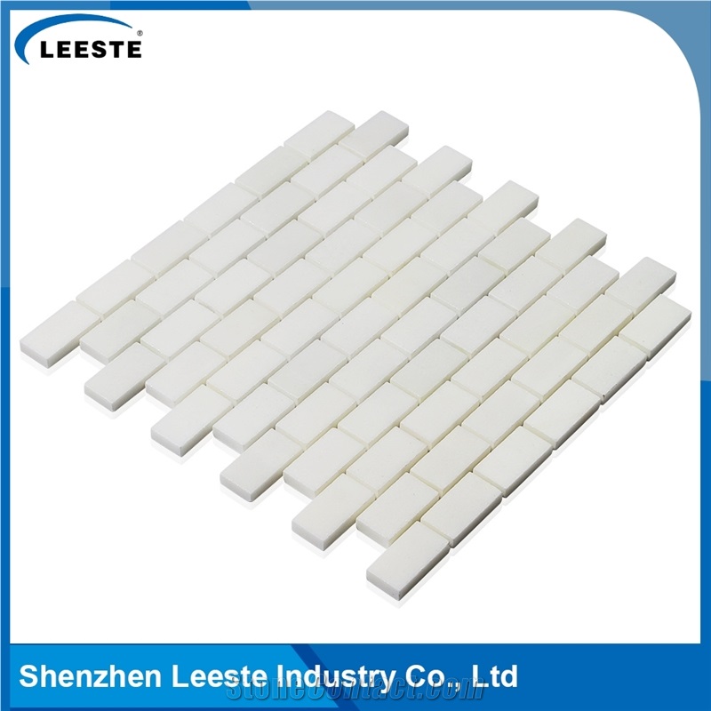 Marble 1"X2" Brick Royal White Mosaic Tile for Wall or Floor