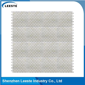 Marble 1"X2" Brick Royal White Mosaic Tile for Wall or Floor