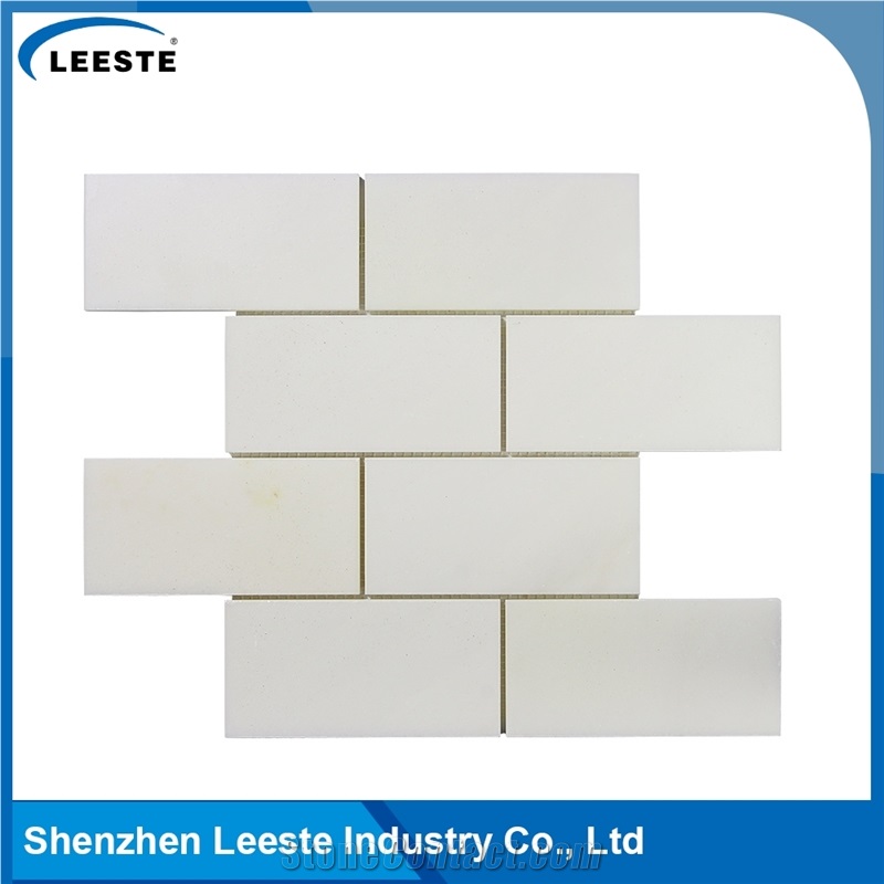 Marble 2"X4" Brick Royal White Mosaic Tile for Wall or Floor