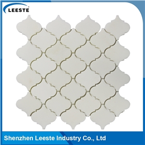 Modern Style Arabesque Royal White Marble Mosaic for Wall