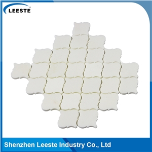 Modern Style Arabesque Royal White Marble Mosaic for Wall