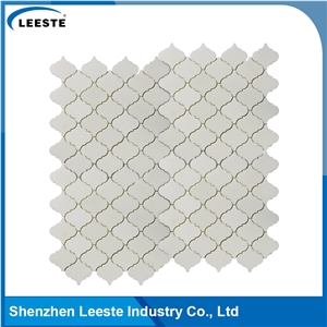Modern Style Arabesque Royal White Marble Mosaic for Wall