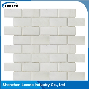 Modern Style Brick Royal White Marble Mosaic for Wall