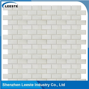 Modern Style Brick Royal White Marble Mosaic for Wall