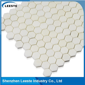 Modern Style Hexagon Royal White Marble Mosaic for Wall