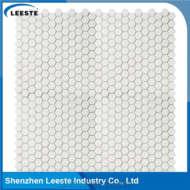 New Arrival Hexagon 1"X1" Thassos Marble Tile