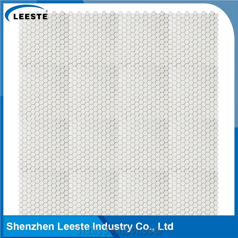 New Arrival Hexagon 1"X1" Thassos Marble Tile