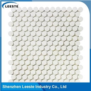 Penny Round Good Quality White Thassos Marble Tile for Decor Penny Round Good Quality White Thassos Marble Tile for Decor