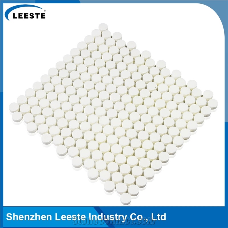 Penny Round Good Quality White Thassos Marble Tile for Decor