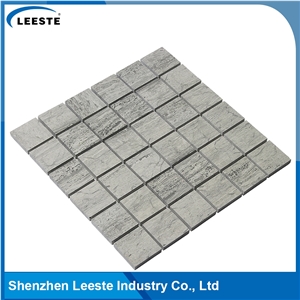 Polished Blue Wood Marble Mosaic Square Design,Own Factory Hot Mosaic