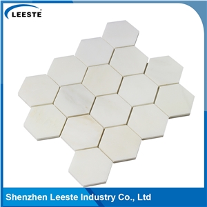 Professional Design Hexagon Pattern Royal White Marble Mosaic