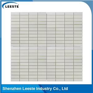 Rectangle Stacked Chinese Top Quality Thassos White Marble Tile