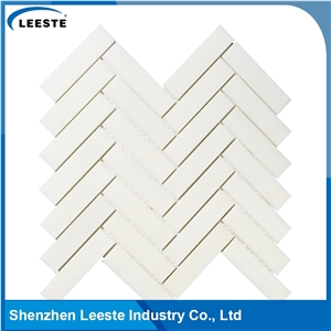 Top Quality Herringbone 1x4 Chinese Thassos White Marble Tile