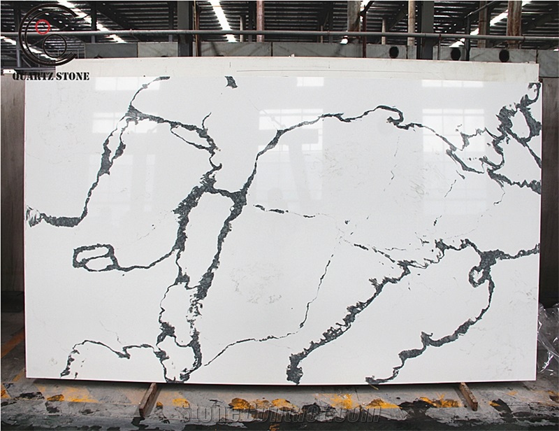 Calacatta Quartz Countertops White Artificial Quartz Stone