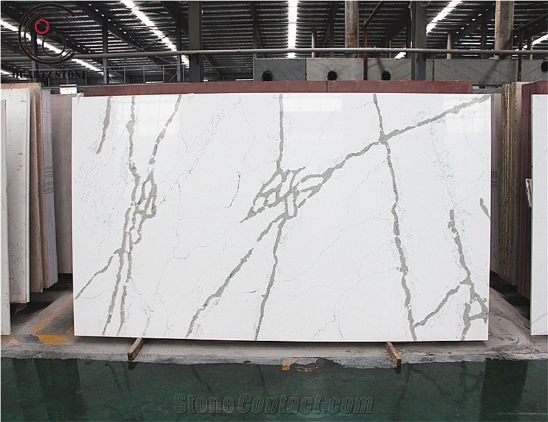Calacatta Quartz Countertops White Artificial Quartz Stone