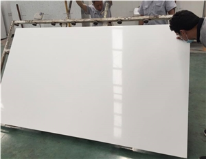 Good Price Polished Pure White Artificial Quartz Engineered Stone