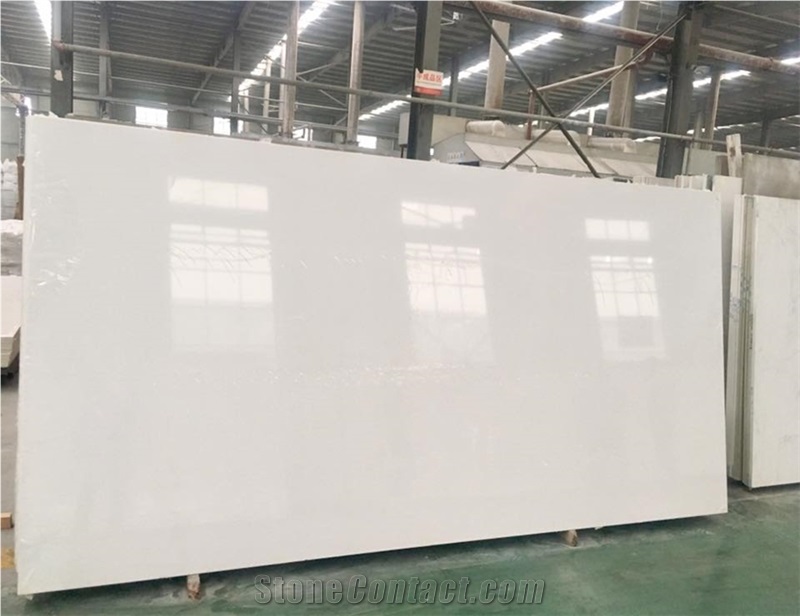 Good Price Polished Pure White Artificial Quartz Engineered Stone