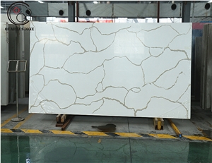 Shandong Linyi Quartz Stone Manufacture Calacatta Quartz Stone Slab