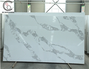 Shandong Linyi Quartz Stone Manufacture Calacatta Quartz Stone Slab