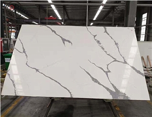 Shandong Linyi Quartz Stone Manufacture Calacatta Quartz Stone Slab