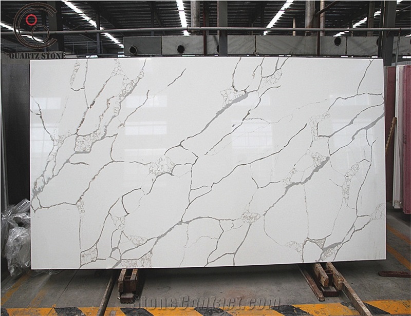Shandong Linyi Quartz Stone Manufacture Calacatta Quartz Stone Slab