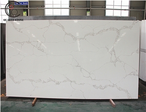 Shandong Linyi Quartz Stone Manufacture Calacatta Quartz Stone Slab