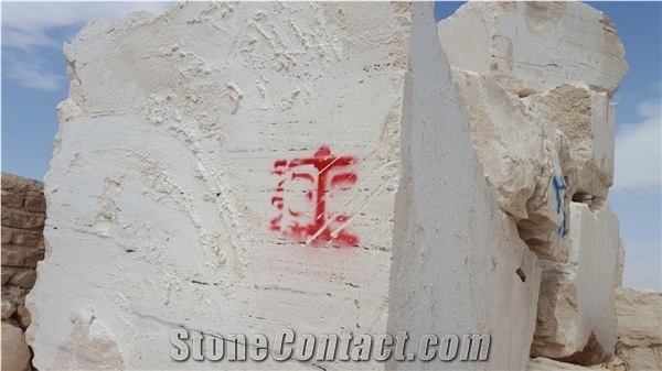Abbasabad White Travertine Blocks