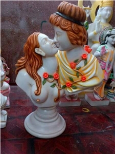 Marl, Bust Statues, Makrana White Marble Statues
