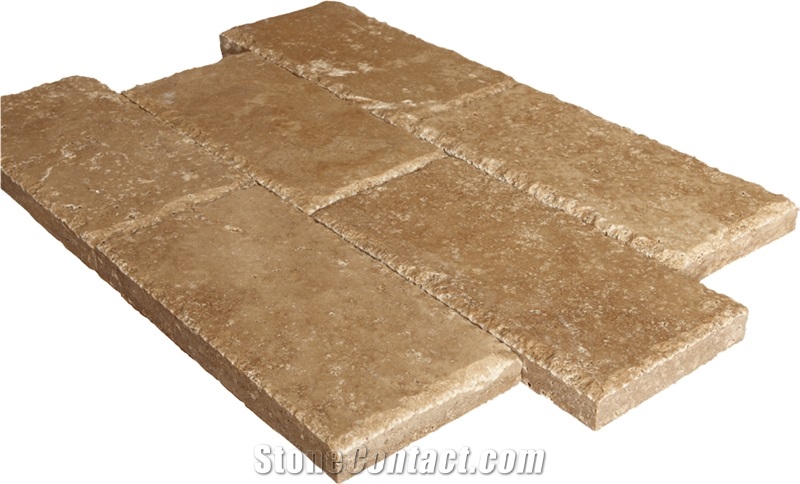 Noce Travertine Pattern Slabs & Tiles, Turkey Brown Travertine