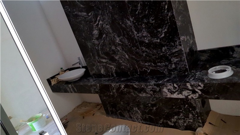 Cosmic Black Granite Vanity Top