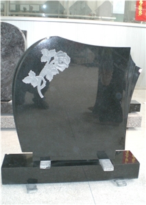 Engraved Granite Headstones, Cross, Heart, Ross and Flowers Engraved Granite Headstones, Cross, Heart, Ross and Flowers