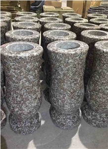 Granite Vases, Funeral Flower Holders, Stone Vase, G664