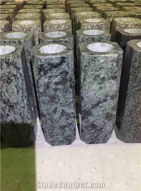 Granite Vases, Funeral Flower Holders, Stone Vase, G664