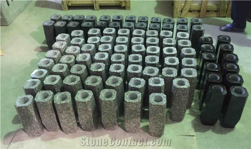 Granite Vases, Funeral Flower Holders, Stone Vase, G664