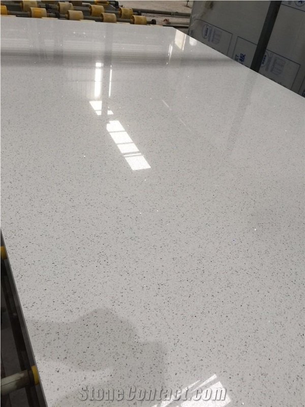 Sparkle White Quartz Slabs & Tiles
