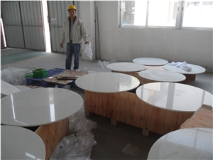 White Quartz Table Top, Countertop