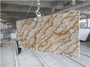 Yellow Veins Granite Countertop