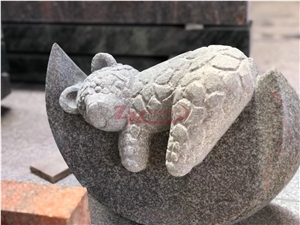 China Multicolor Red Granite Angel Monuments Perfect Carving Headstone